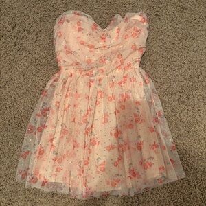 Lucy in the Sky Sequin Pink Strapless Dress